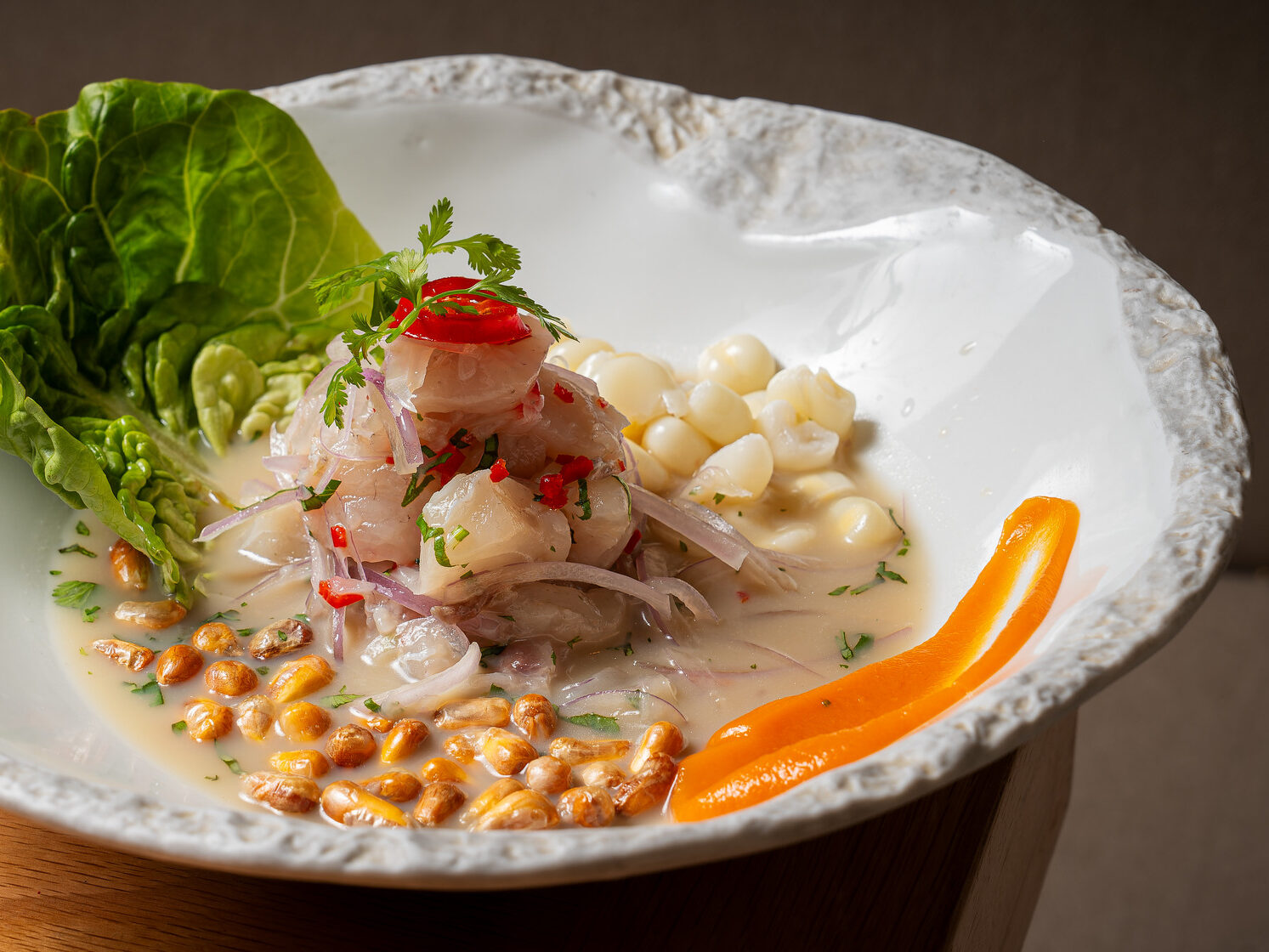 Ceviche clásico, en la carta de Leche de Tigre
